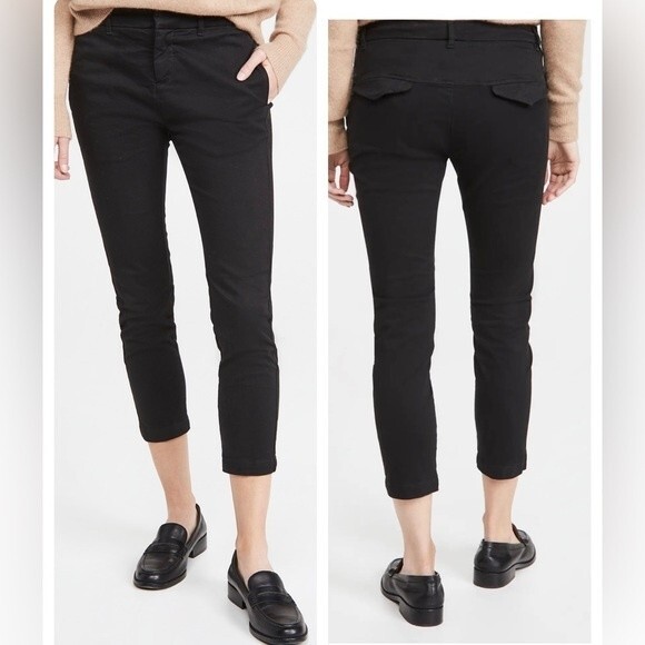 Nili Lotan Tel Aviv Ankle-Crop Pants in Jet Black Size 6 - Picture 1 of 10